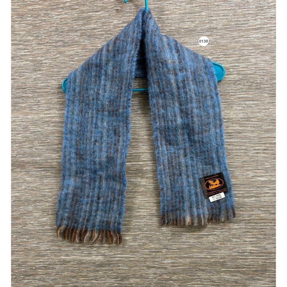 The Edinburgh Woollen Mill Scarf Womens One Size Plaid Wool Fringe Made Scotland